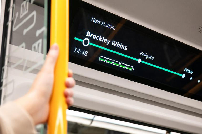 Tyne and Wear Metro staff are actively assisting passengers in becoming familiar with the new features on their modernized trains Tyne and Wear Metro staff are actively assisting passengers in becoming familiar with the new features on their modernized trains