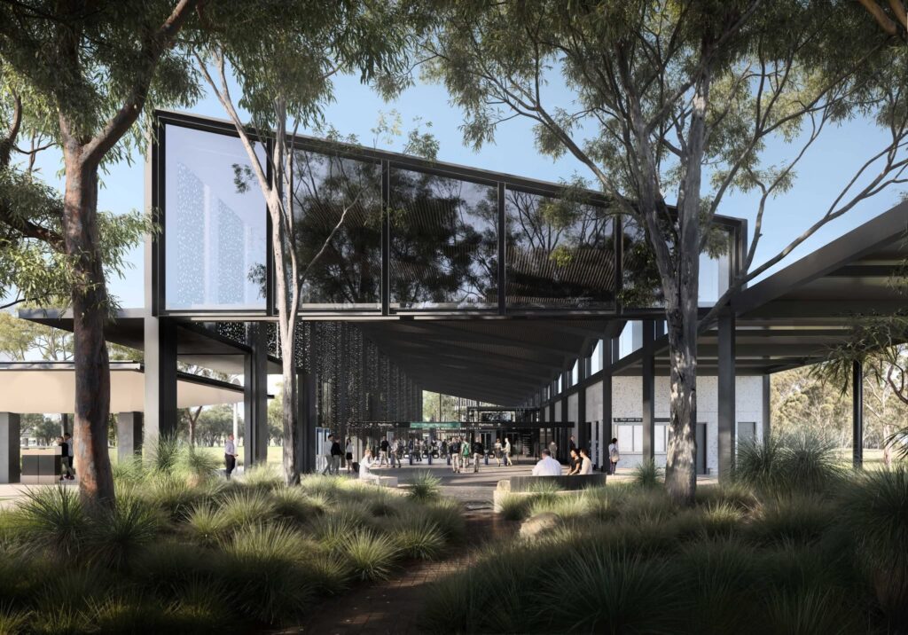 Construction is progressing on the six new Airport metro stations for the Sydney Metro – Western Sydney Airport. Construction is progressing on the six new Airport metro stations for the Sydney Metro – Western Sydney Airport.