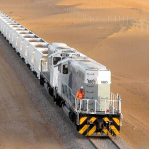 Проект Saudi Landbridge, який з’єднує Ер-Ріяд з портом Кінг-Абдалла, просувається в Саудівській Аравії.