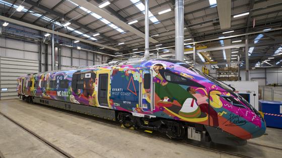 Avanti West Coast has launched its final Class 807 train with a vibrant wrap celebrating the diverse communities and workforce it serves across the West Coast Main Line. Avanti West Coast has launched its final Class 807 train with a vibrant wrap celebrating the diverse communities and workforce it serves across the West Coast Main Line.