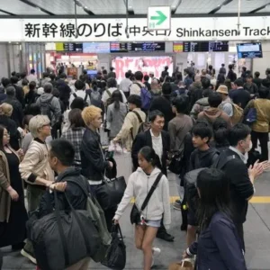 A snake disrupted Japan’s high-speed Tokaido Shinkansen line, cutting power to overhead wires and halting train service for over 90 minutes between Tokyo and Osaka on Wednesday evening