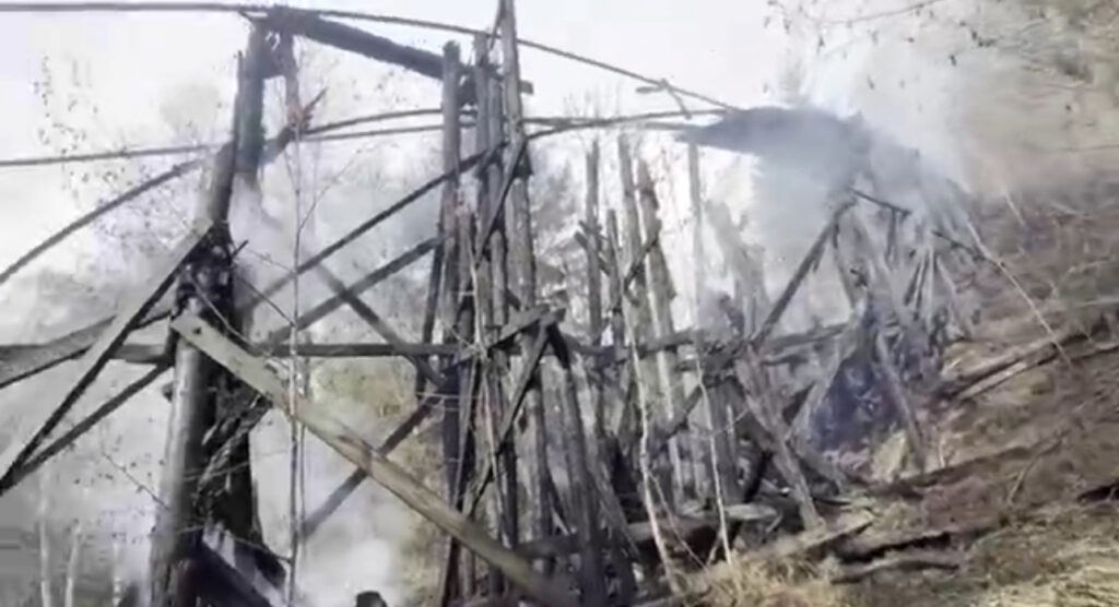 A destructive fire on the Mt. Rainier Scenic Railroad has destroyed a vital wooden bridge, suspending train service and threatening the region’s long-term development plans A destructive fire on the Mt. Rainier Scenic Railroad has destroyed a vital wooden bridge, suspending train service and threatening the region’s long-term development plans