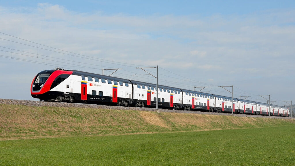 Alstom and Swiss Federal Railways (SBB) have launched tests of a modified FV-Dosto train without a tilting system. Alstom and Swiss Federal Railways (SBB) have launched tests of a modified FV-Dosto train without a tilting system.