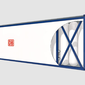 DB Cargo has introduced a cutting-edge container designed to transport compressed hydrogen gas at around 500 bar, expanding multimodal logistics with a focus on sustainability
