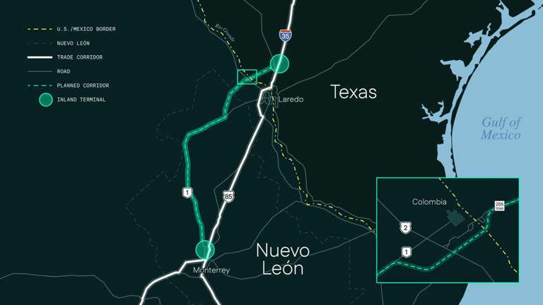 A $10B rail corridor will link Texas and Mexico, using elevated electric systems to reduce traffic, lower emissions, and boost autonomous freight transport across a major international trade route A $10B rail corridor will link Texas and Mexico, using elevated electric systems to reduce traffic, lower emissions, and boost autonomous freight transport across a major international trade route