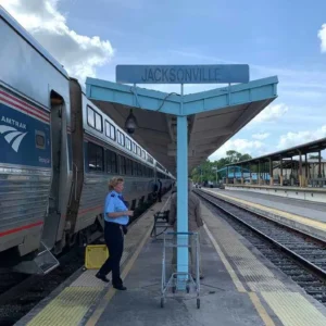 Jacksonville’s Amtrak station, a regular stop on the Floridian’s route from Chicago to Miami.