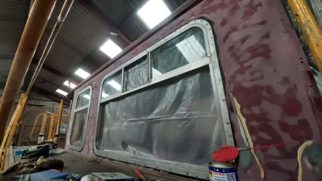 The 80 Class power car 69 restoration at Downpatrick Railway has reached several milestones, with renewed progress on bodywork, interior fittings, and structural elements The 80 Class power car 69 restoration at Downpatrick Railway has reached several milestones, with renewed progress on bodywork, interior fittings, and structural elements