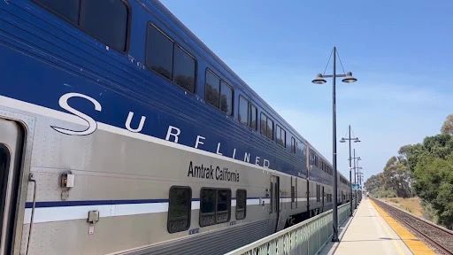 Amtrak Pacific Surfliner service is temporarily suspended north of Goleta Station in Santa Barbara County because of bridge reconstruction, and buses are replacing trains until the project is completed in mid-August. Amtrak Pacific Surfliner service is temporarily suspended north of Goleta Station in Santa Barbara County because of bridge reconstruction, and buses are replacing trains until the project is completed in mid-August.