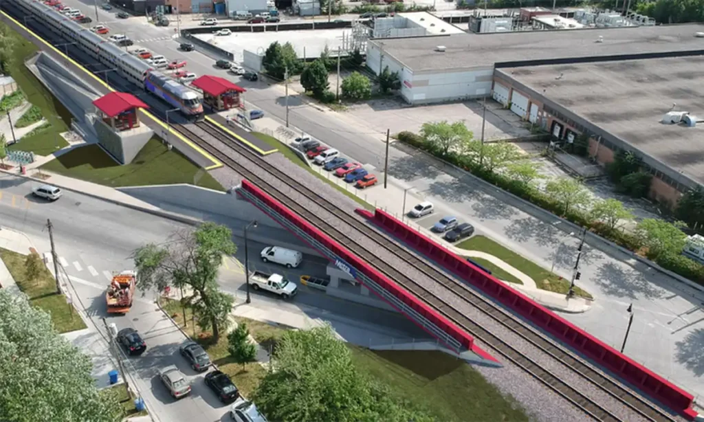 Metra marked a milestone with the opening of the upgraded Grayland Station and the replacement of the Milwaukee Avenue bridge, a $39.5 million project enhancing safety, efficiency, and reliability across Chicago’s rail network Metra marked a milestone with the opening of the upgraded Grayland Station and the replacement of the Milwaukee Avenue bridge, a $39.5 million project enhancing safety, efficiency, and reliability across Chicago’s rail network