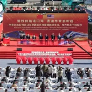 Malaysia East Coast Rail Link trains roll out in Dalian