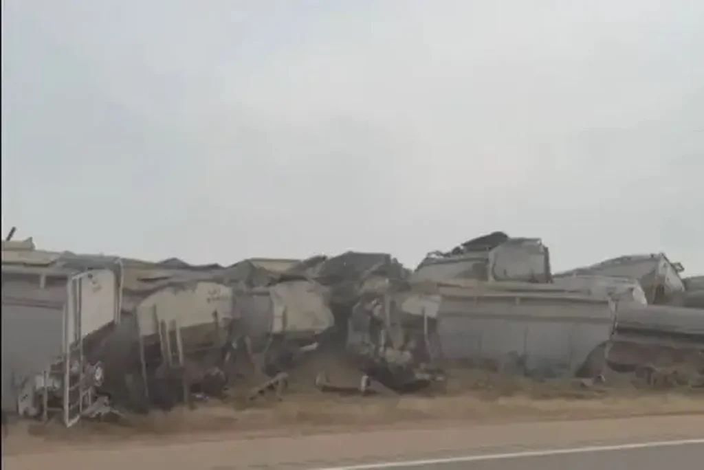 CPKC train derailment in Alberta leaves 34 cars off line CPKC train derailment in Alberta leaves 34 cars off line