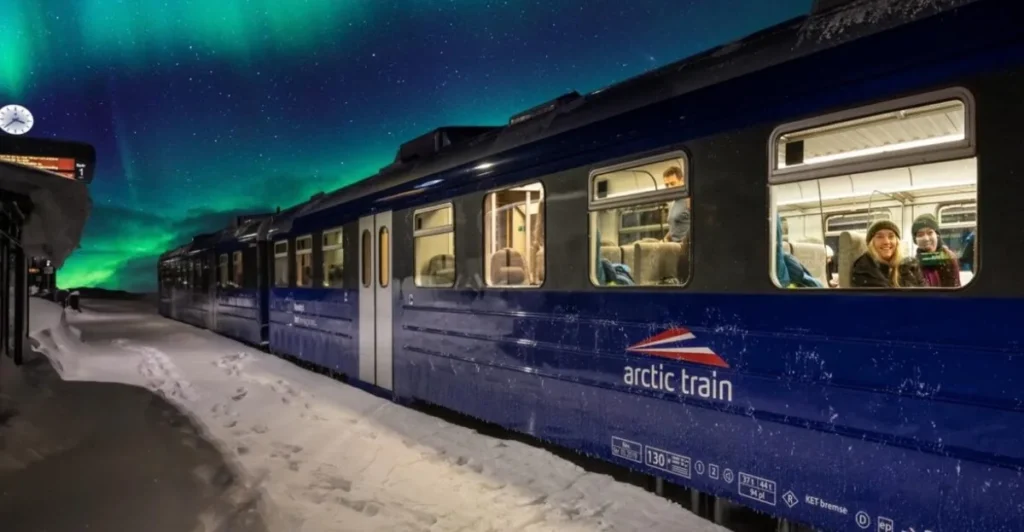 Northern Lights train ride Norway on the Ofoten line Northern Lights train ride Norway on the Ofoten line