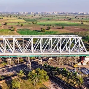 Mumbai–Ahmedabad Bullet Train project: 130m span launched
