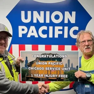 Union Pacific Chicago Service Unit safety: 365 days injury-free