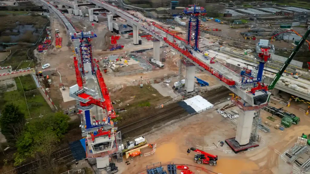 HS2 Water Orton viaducts: Delta junction spans completed HS2 Water Orton viaducts: Delta junction spans completed