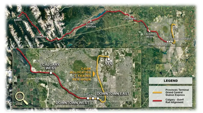 Calgary Airport–Banff passenger rail system wins union support