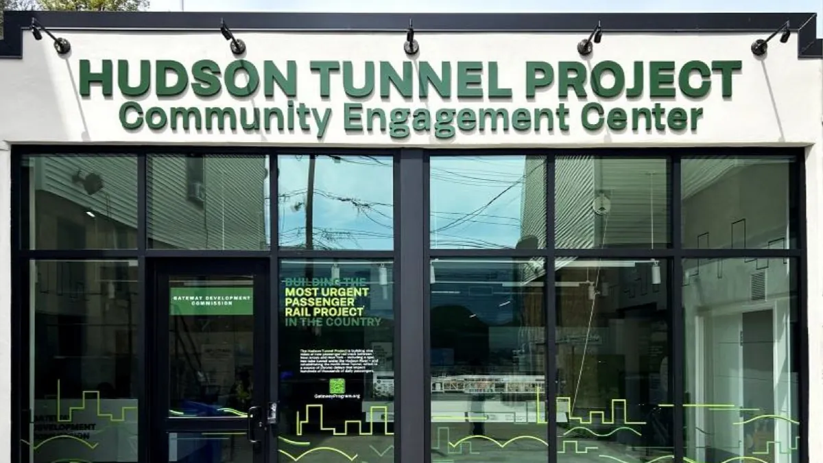 Hudson Tunnel Project Community Engagement Center in Weehawken