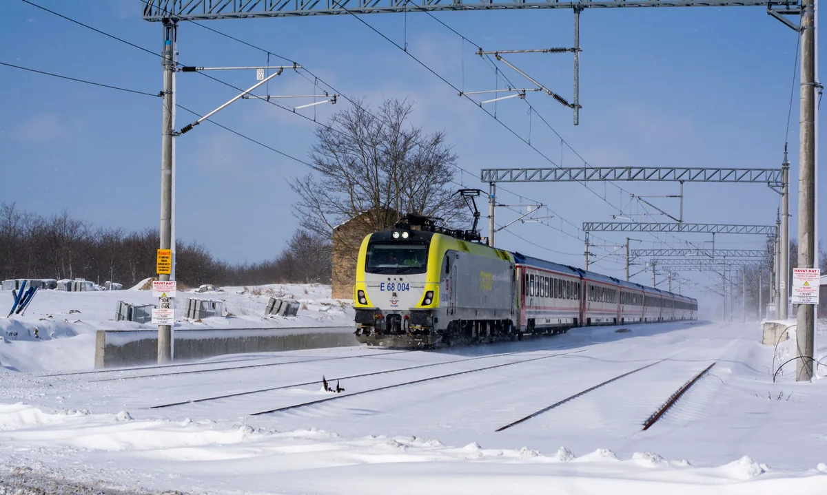 Kapıkule regional train Regional train operating toward Kapıkule on an electrified railway line