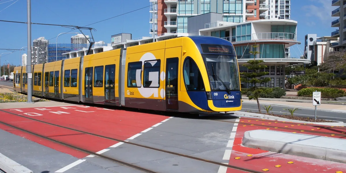 G:link tram on Gold Coast Light Rail G:link tram on the Gold Coast Light Rail network