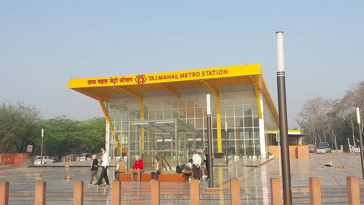 Taj Mahal metro station in Agra