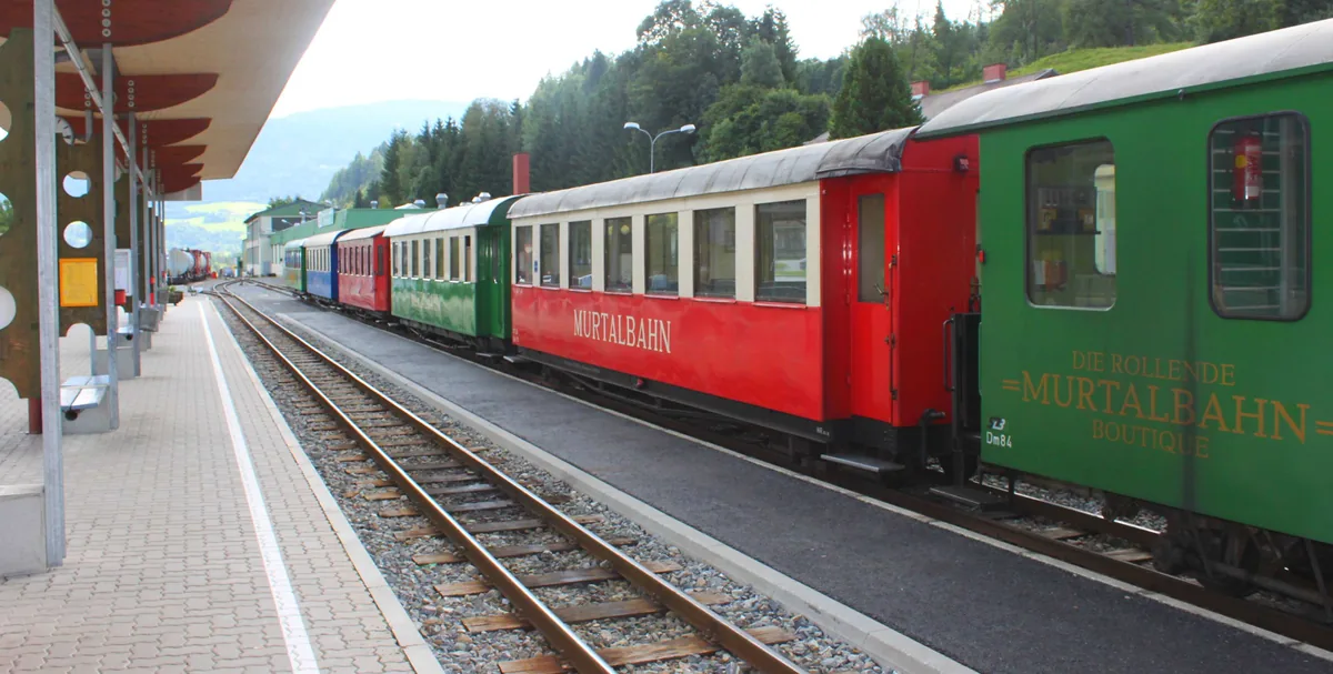 Murtalbahn train at Murau station Murtalbahn train at Murau station