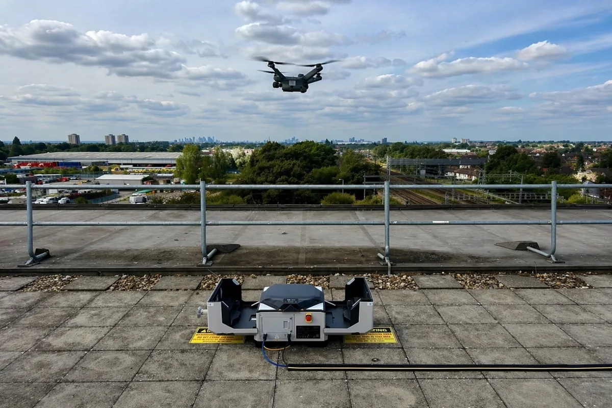 Official image for Network Rail’s Romford BVLOS drone trial