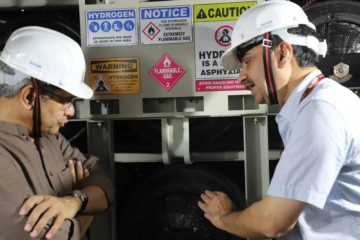 Hydrogen train safety inspection Hydrogen safety equipment inspected at Shakur Basti Depot