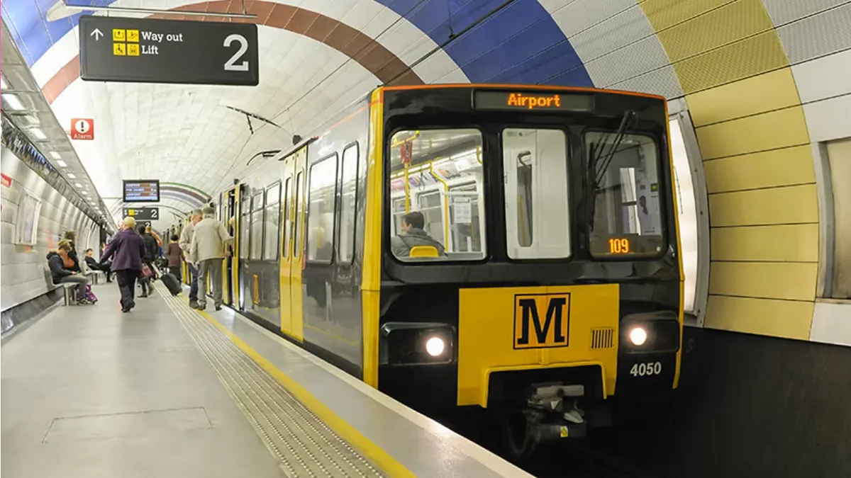 Old Tyne and Wear Metro train Old Tyne and Wear Metro train from the original fleet