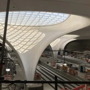 Stuttgart 21 station hall under construction in April 2025