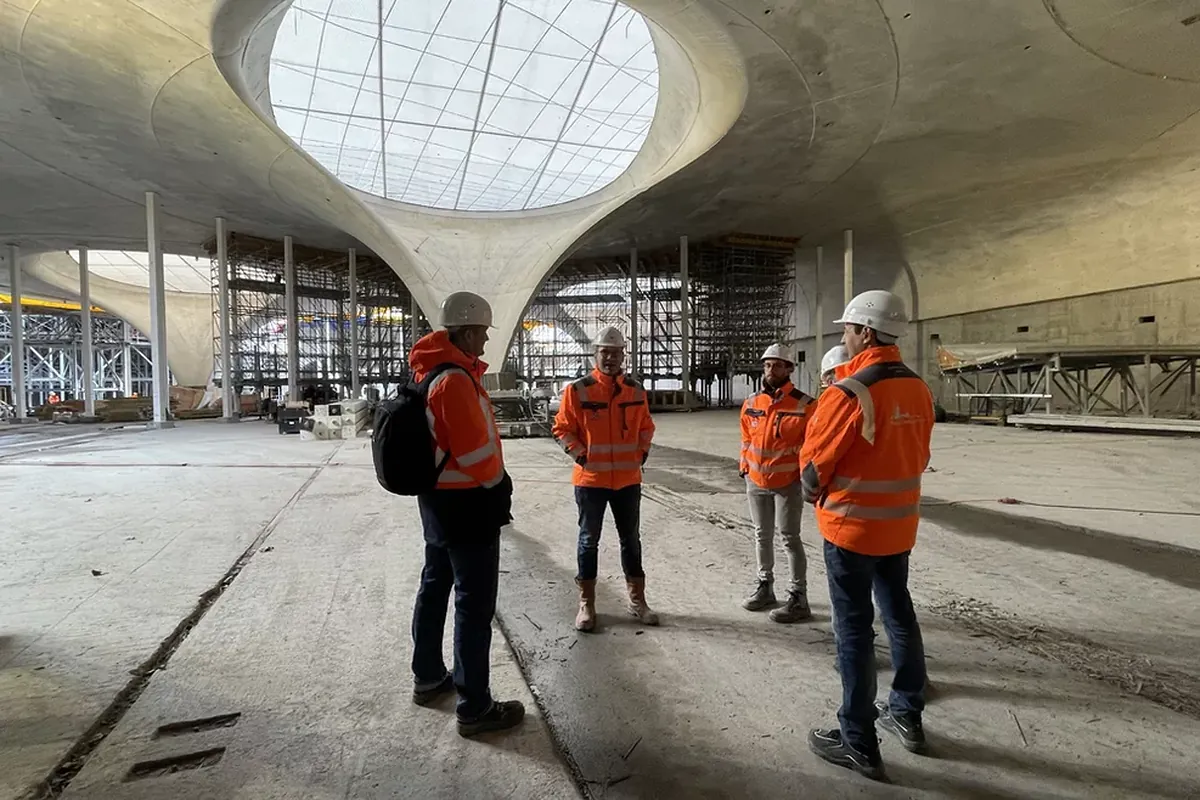 Future Stuttgart 21 station concourse with chalice supports