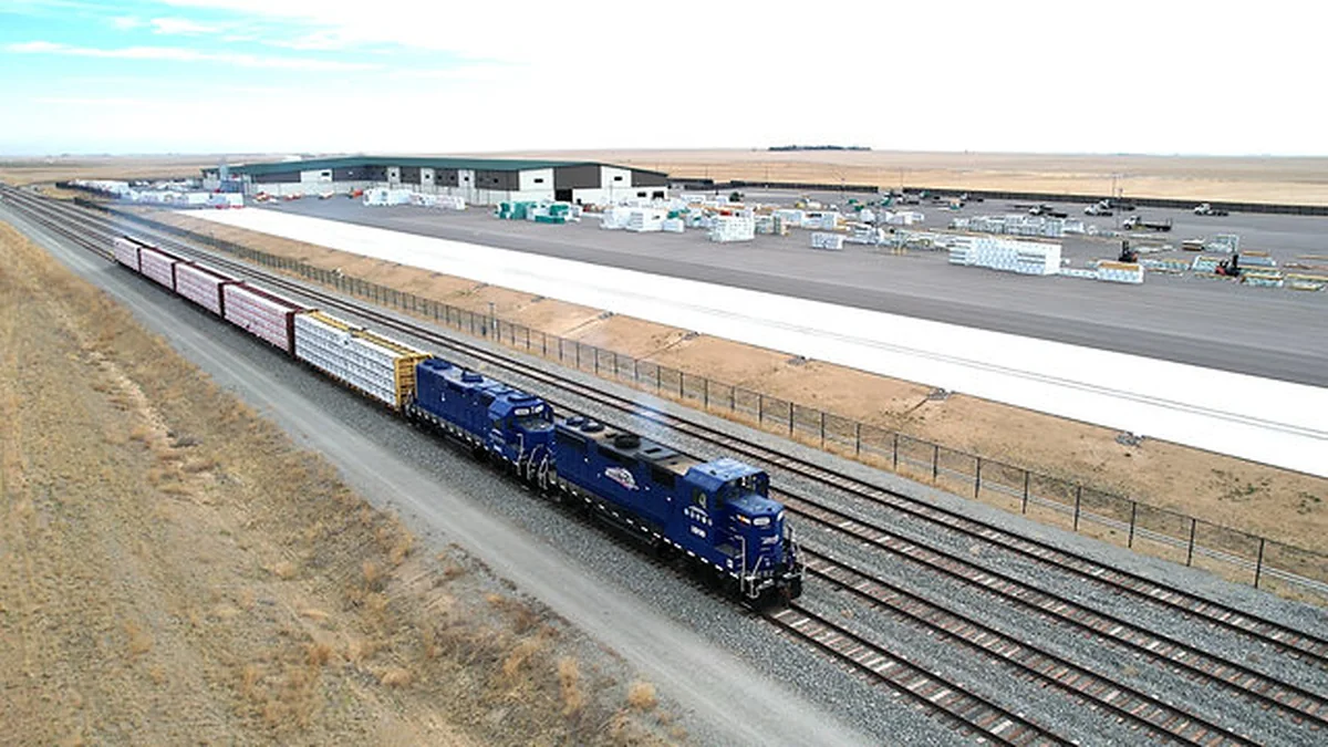 Builders FirstSource rail cars at Rocky Mountain Rail Park