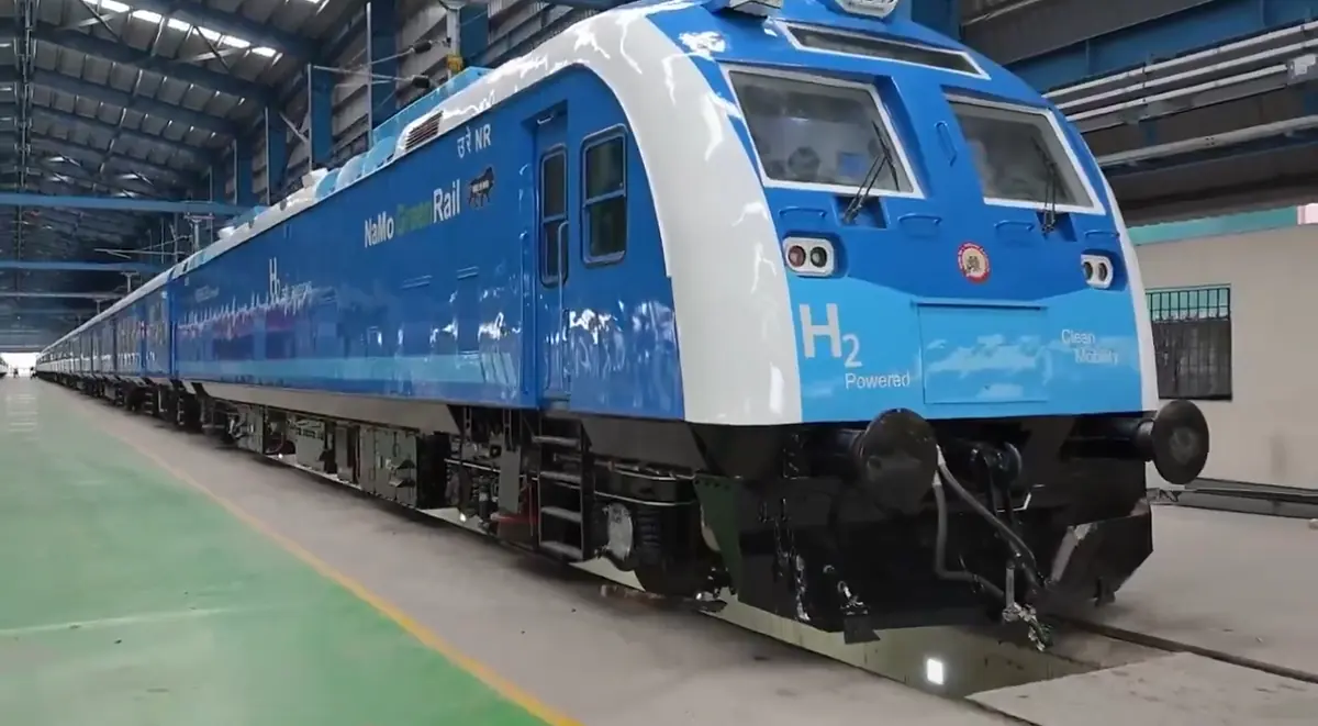 India’s first hydrogen train official social visual Official social media visual of India’s first hydrogen train