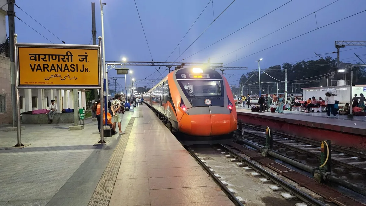 Vande Bharat at Varanasi Junction Vande Bharat Express at Varanasi Junction