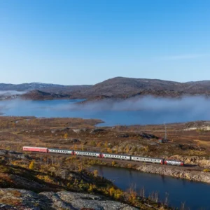Archive photo of an SJ night train near Vassijaure