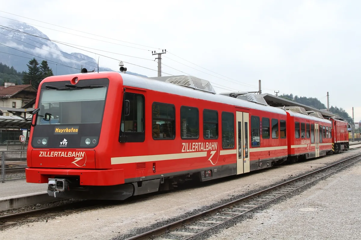 Zillertalbahn train at Jenbach Zillertalbahn train at Jenbach station