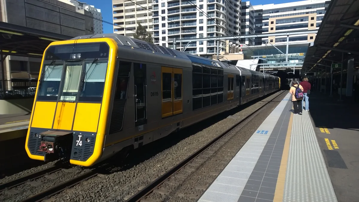 Sydney Trains Tangara train at St Leonards station