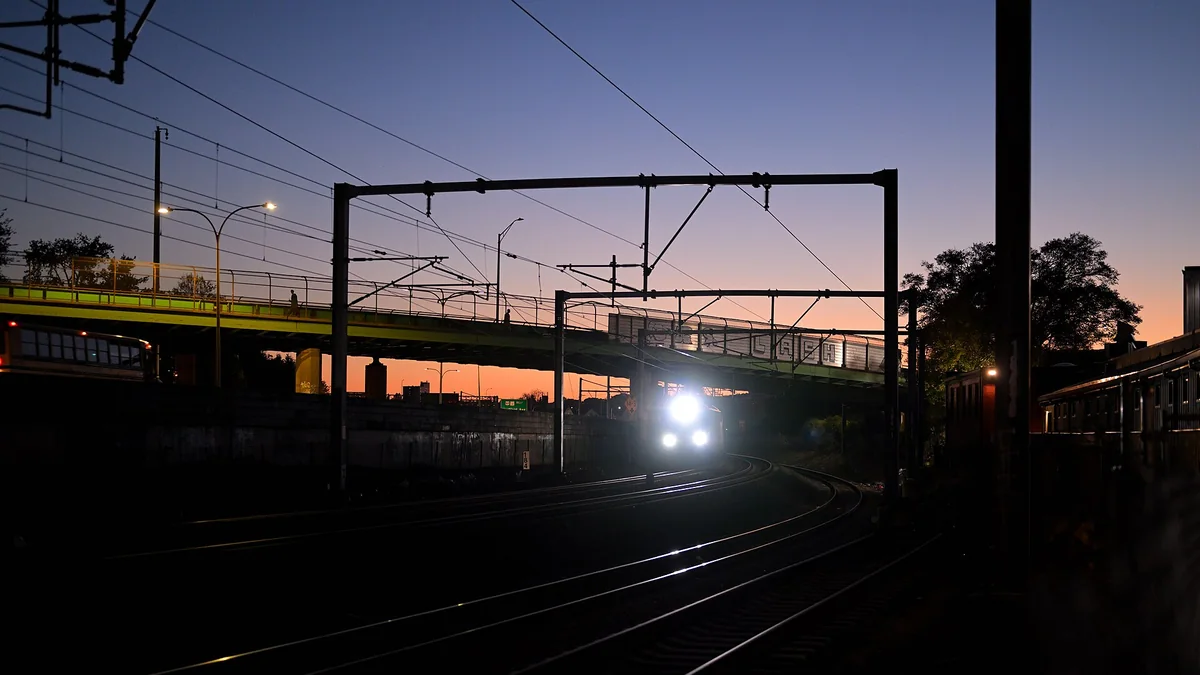 Amtrak Northeast Regional train near Providence Station