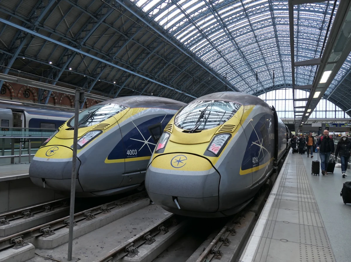 Eurostar e320 trains at St Pancras Station Archive photo of Eurostar e320 trains at St Pancras Station