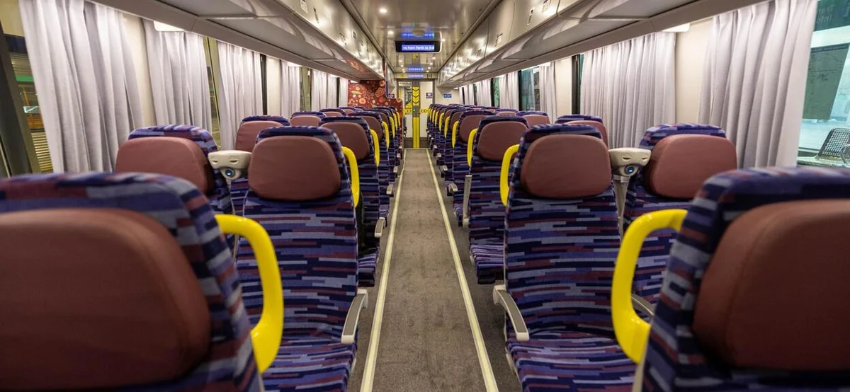 New Australind passenger interior Passenger interior of the new Australind train