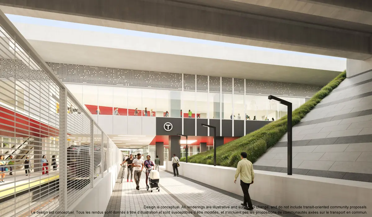 Future Bridge Station Conceptual rendering of the future Bridge Station