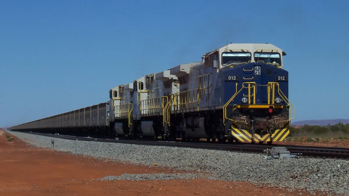 Fortescue iron ore train in Western Australia