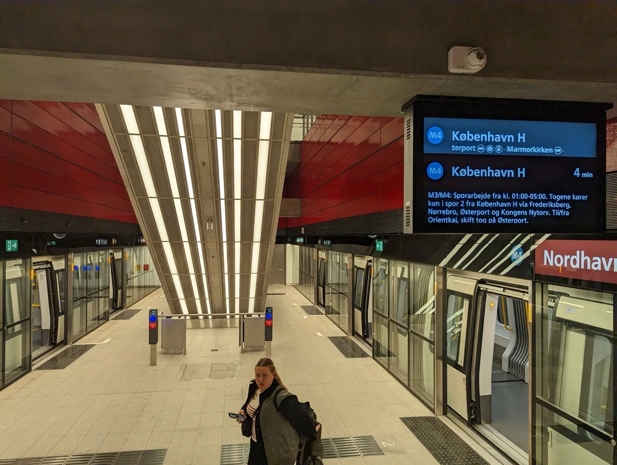 Copenhagen Metro M4 train at Nordhavn Station
