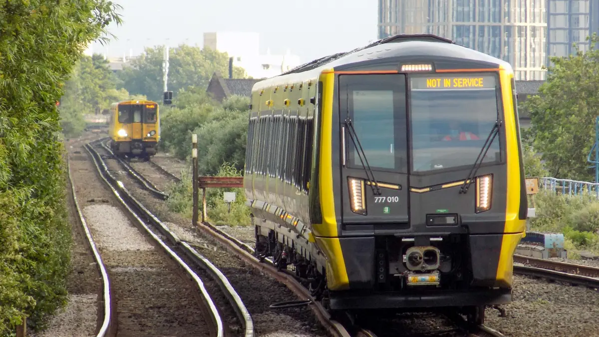 Merseyrail Class 777 at Sandhills Merseyrail Class 777 train in the Sandhills siding