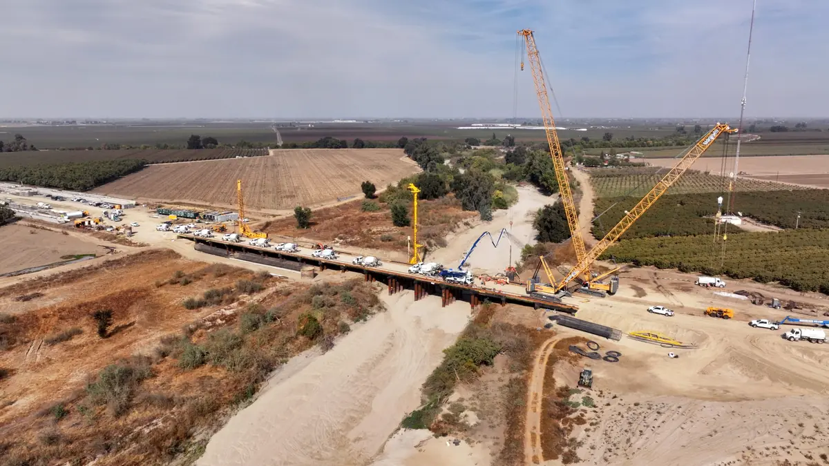 Dutch John Cut high-speed rail bridge California High-Speed Rail bridge over Dutch John Cut