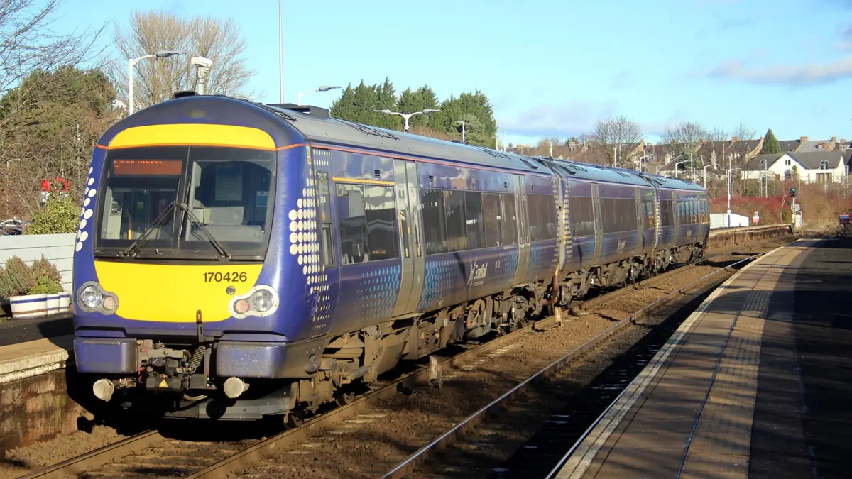 ScotRail Class 170 at Kirkcaldy ScotRail Class 170 diesel train at Kirkcaldy station