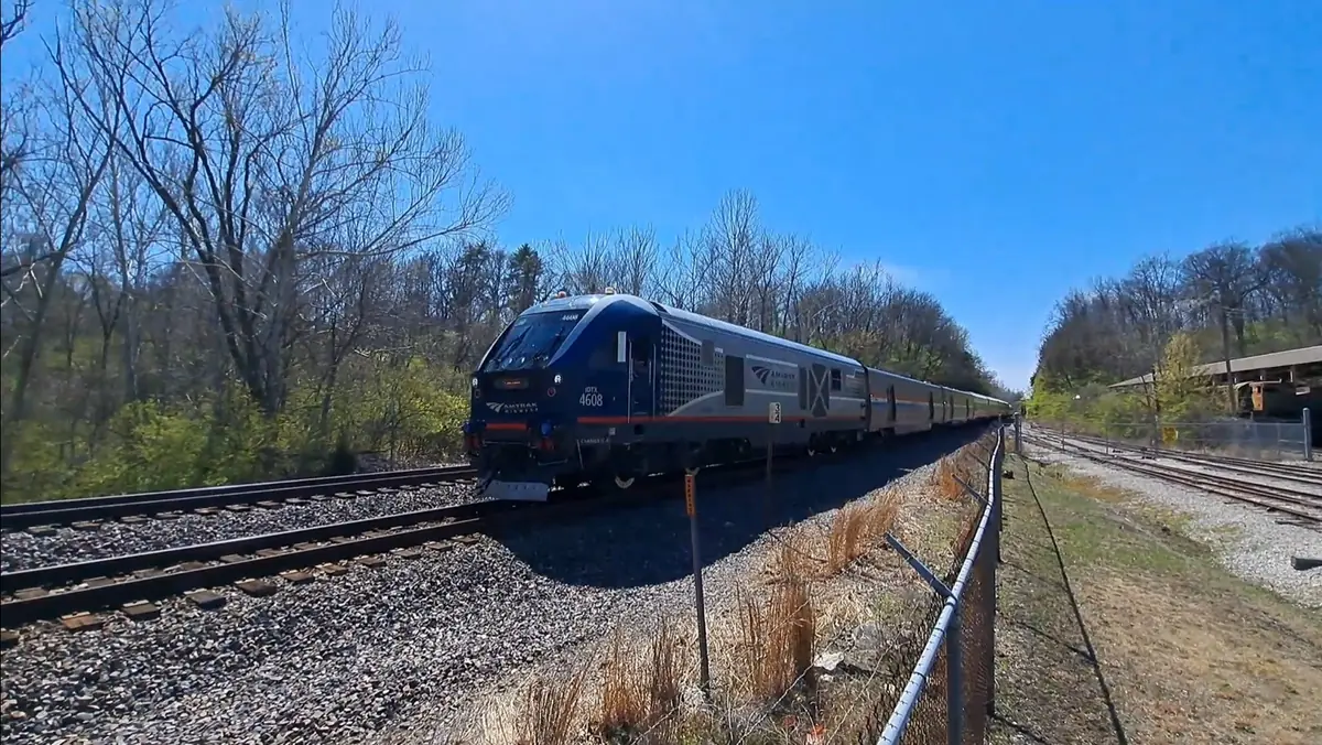 Lincoln Service Missouri River Runner train 318 near Kirkwood, Missouri