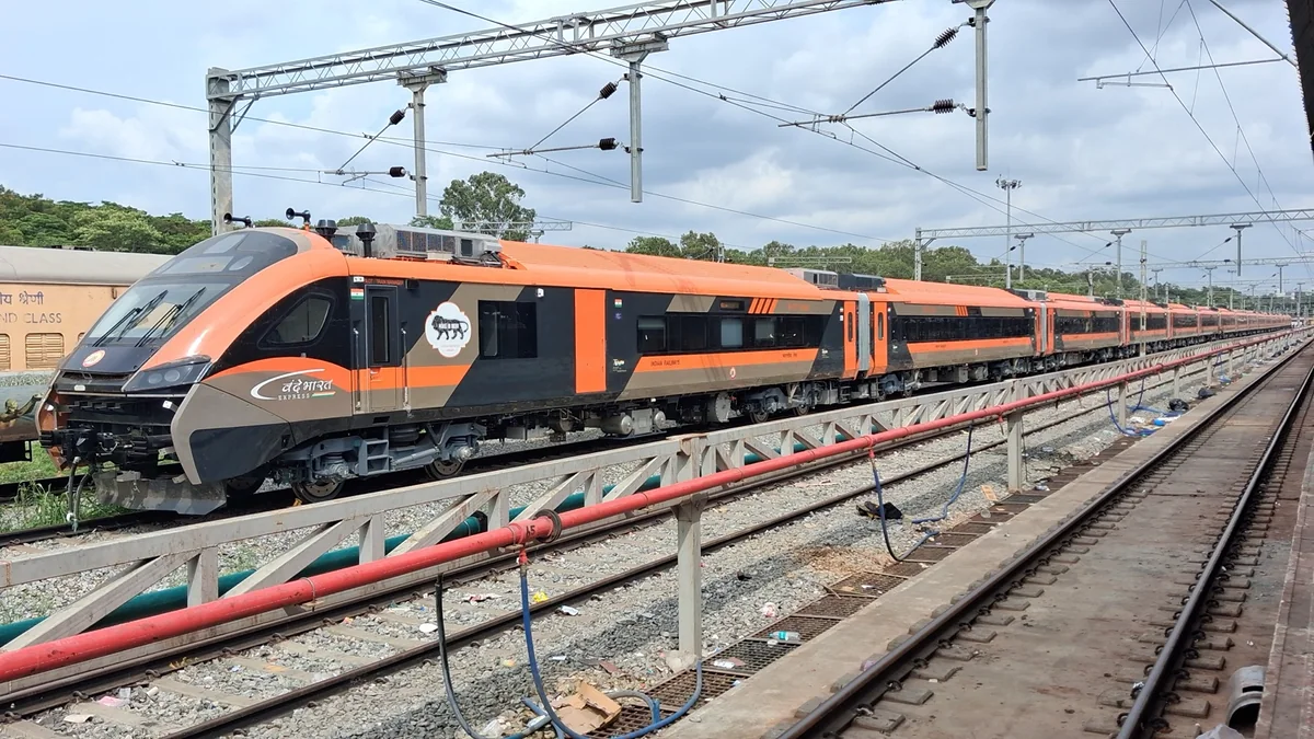 Vande Bharat Sleeper trainset Vande Bharat Sleeper trainset at the SMVT Bengaluru railway yard