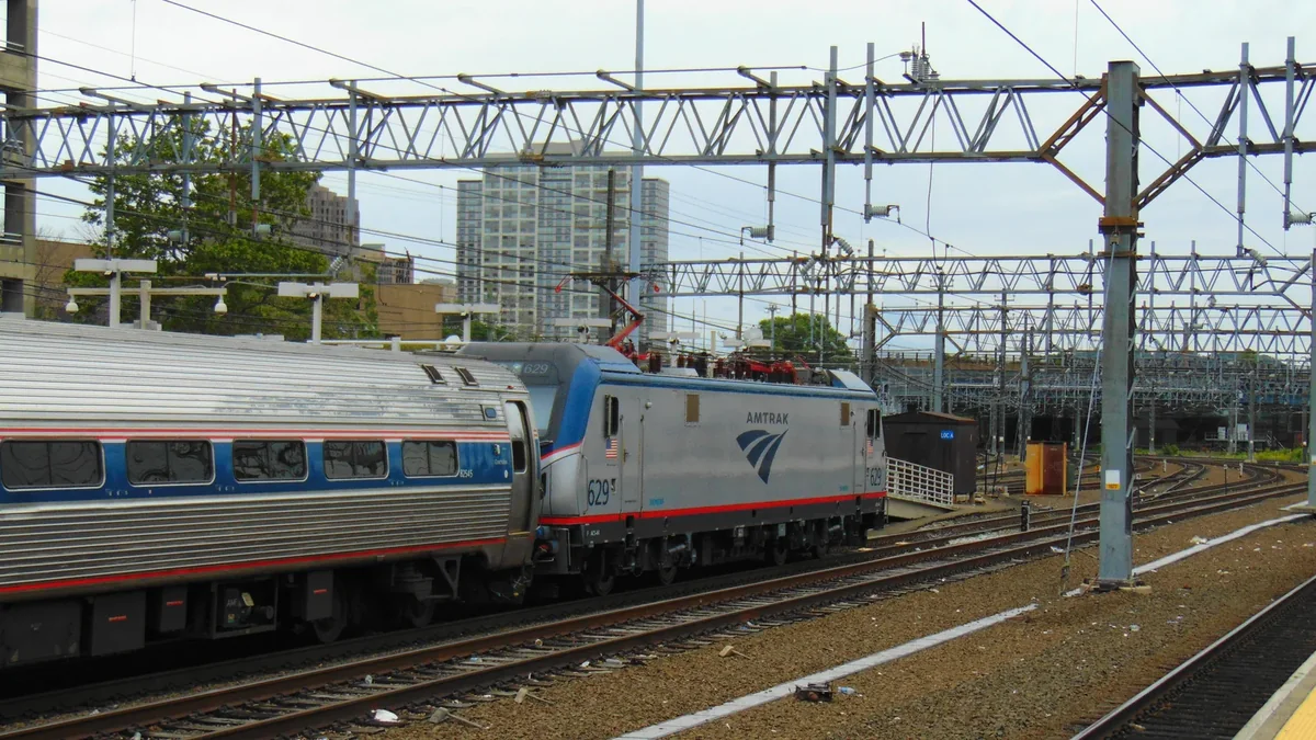 Amtrak Northeast Regional train at New Haven Union Station Amtrak Northeast Regional train at New Haven Union Station