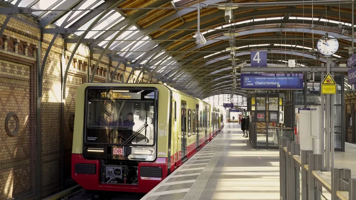 Modern Berlin S-Bahn train at Charlottenburg station Modern Berlin S-Bahn train at Charlottenburg station