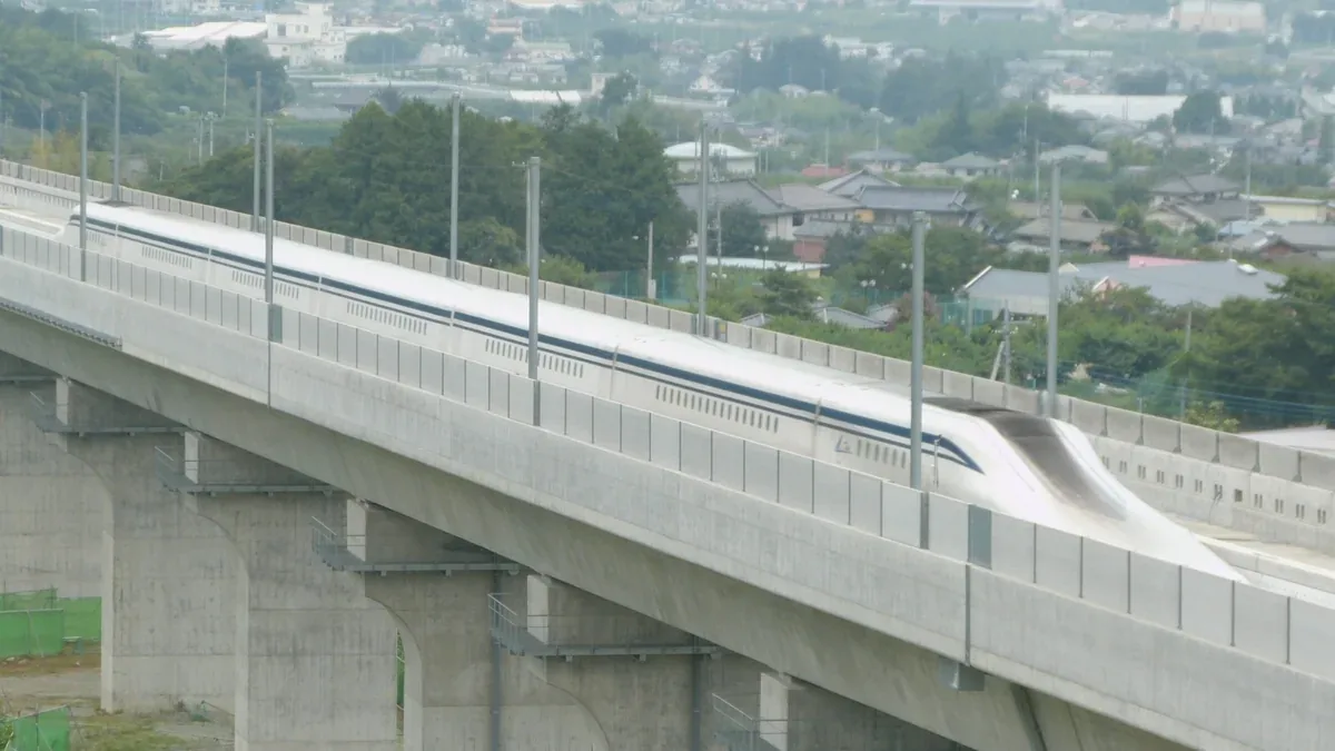 L0 Series maglev train on the Yamanashi test track L0 Series maglev train on the Yamanashi test track